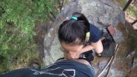 Couple fucking hot sex in the woods is recorded having sex