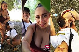 Dos lesbias live para XL en el bosque casi la pillan – Xleche.com – Videos porno