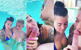Linda chicas de perfecto cuerpo mamando nepe en la piscina – Xleche.com – Videos porno